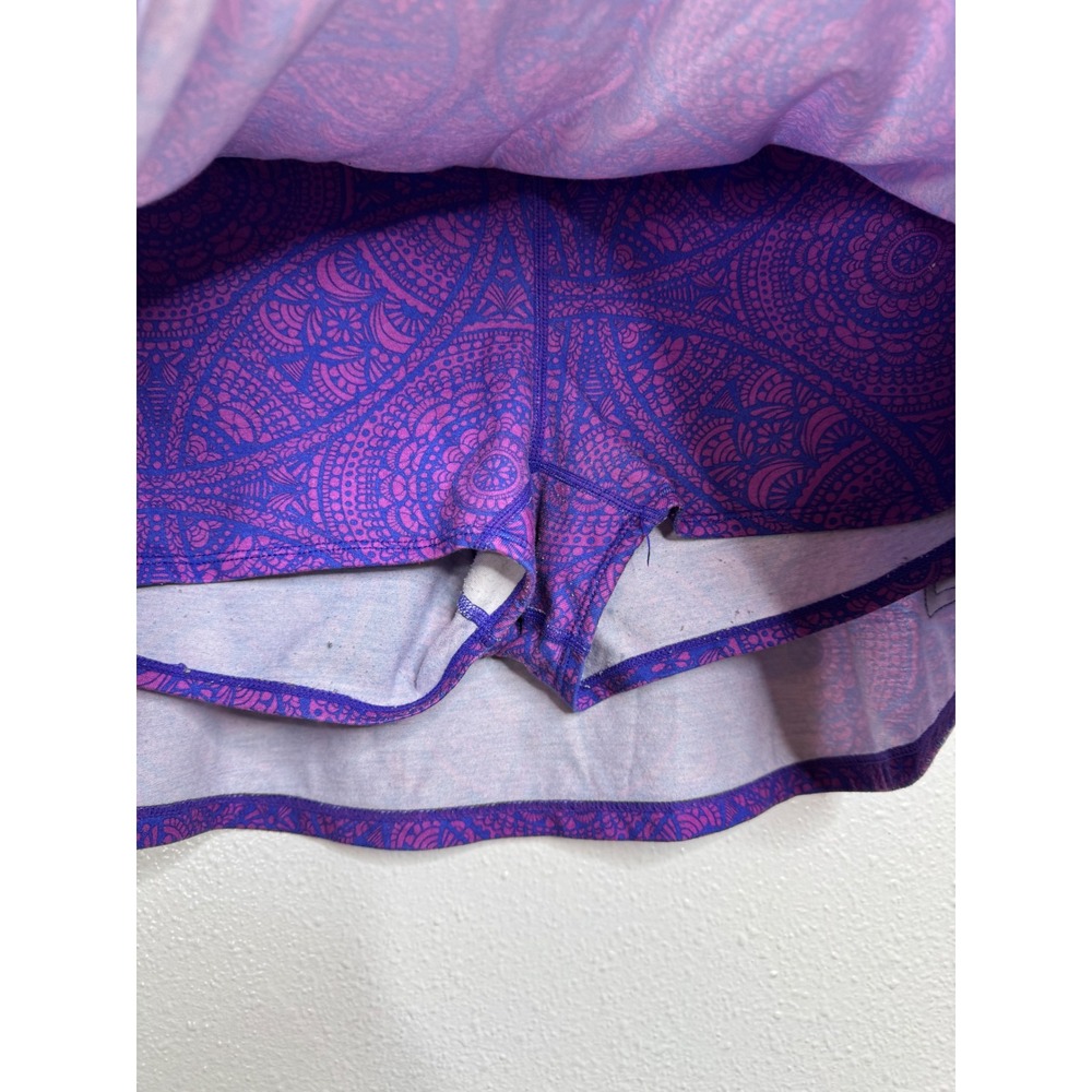 Prana Purple Blue Mandala Print Athletic Skort with Pocket Medium Activewear - Picture 4 of 4